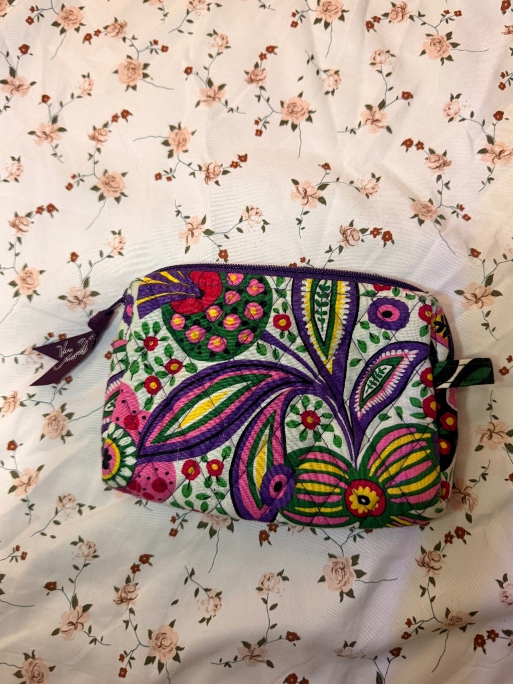 Vera Bradley Multi-Colored Floral and Paisley Poach